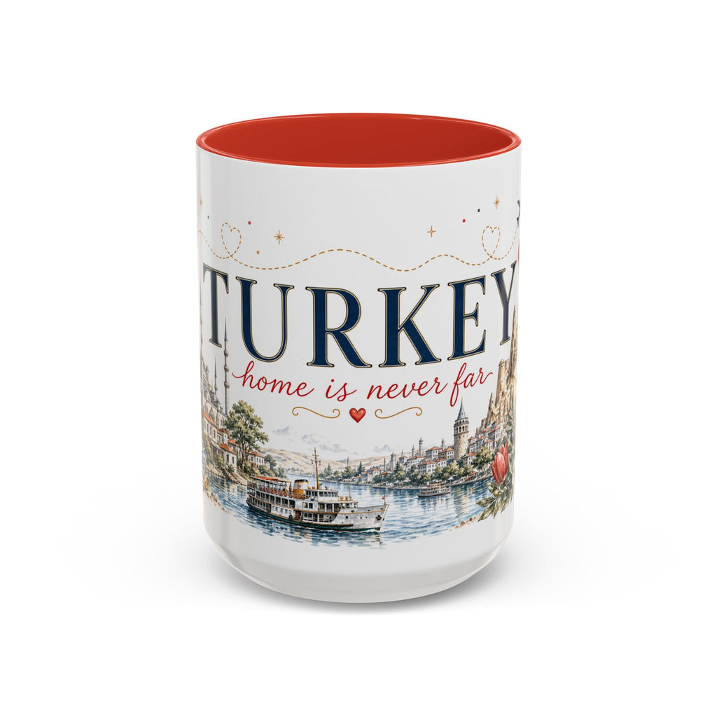 Turkey Home Country Mug | Moving Away Gift | Long Distance Friendship | 11 oz 15 oz Accent Mug