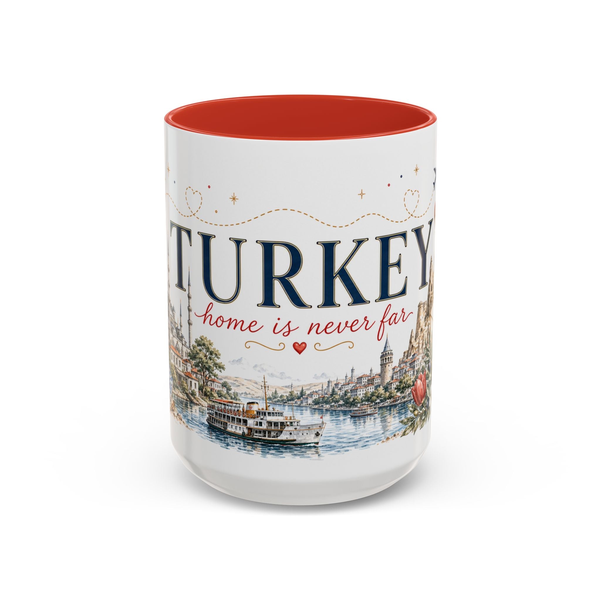 Turkey Home Country Mug | Moving Away Gift | Long Distance Friendship | 11 oz 15 oz Accent Mug