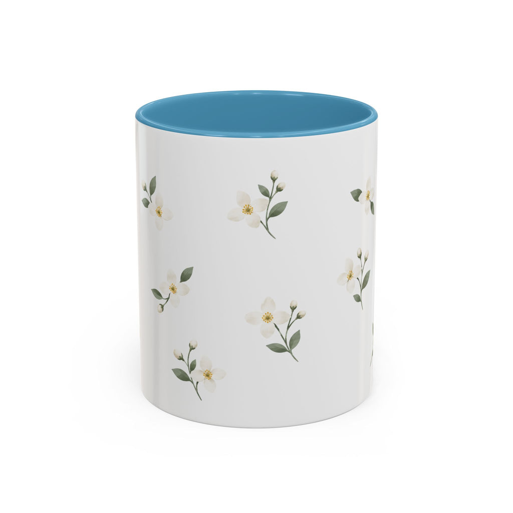 Idaho Syringa Mug, State Flower Floral Coffee Cup, 11oz Botanical Gift