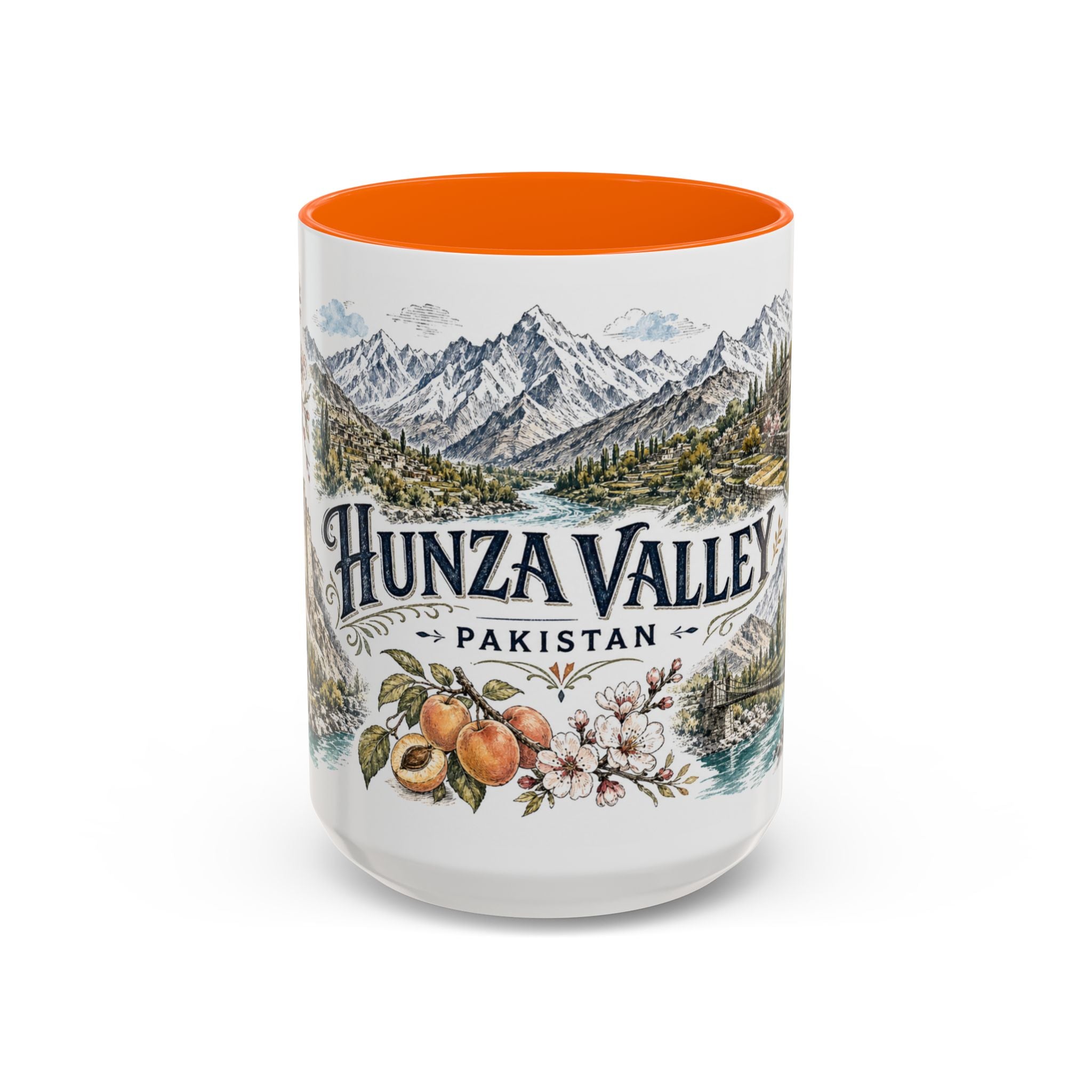 Hunza Valley Mug, Pakistan Travel Souvenir, Bucket List Gift, Accent Ceramic Coffee Mug 11oz 15oz