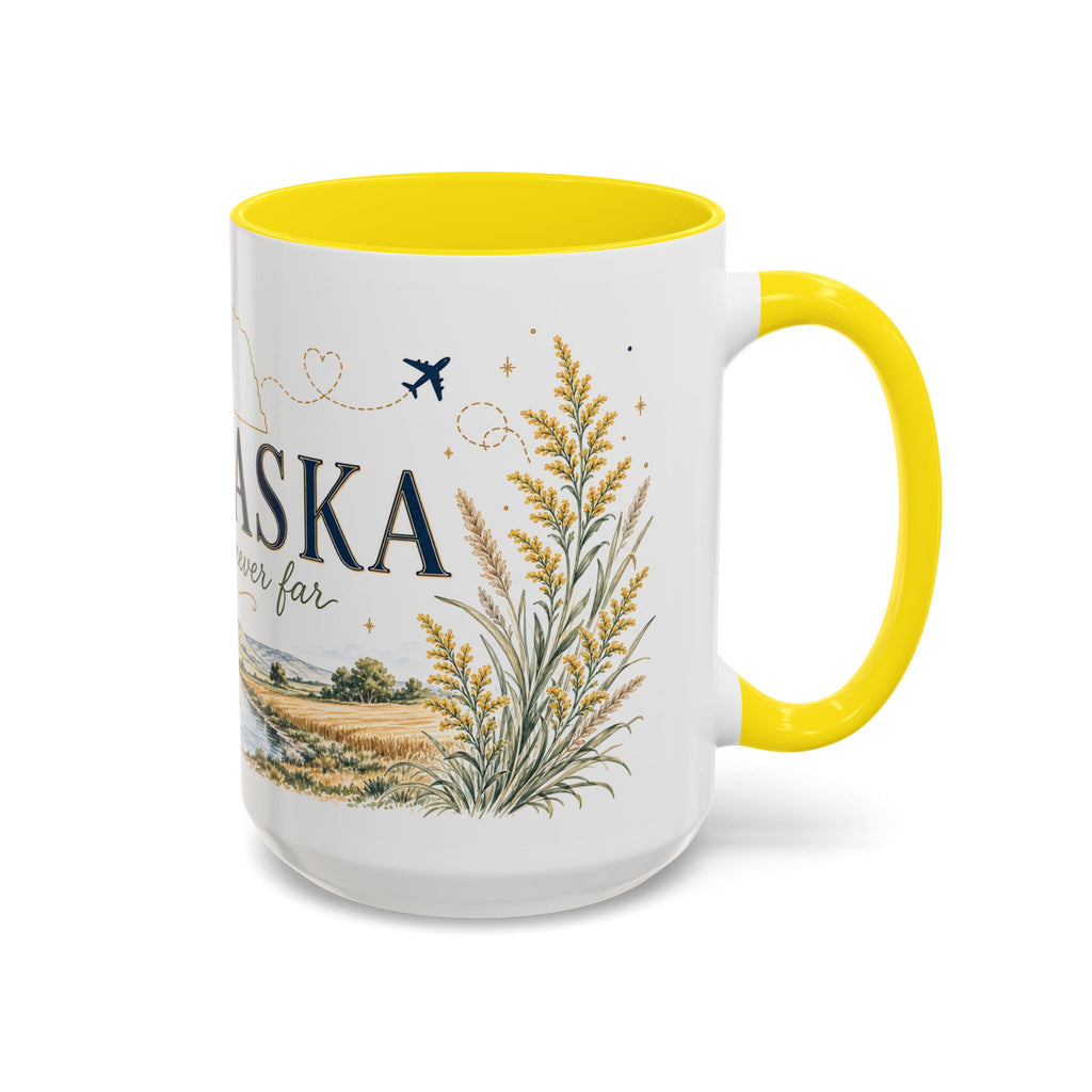 Nebraska State Mug | Moving Away, Long Distance Friendship Gift | Botanical Landscape Accent Mug