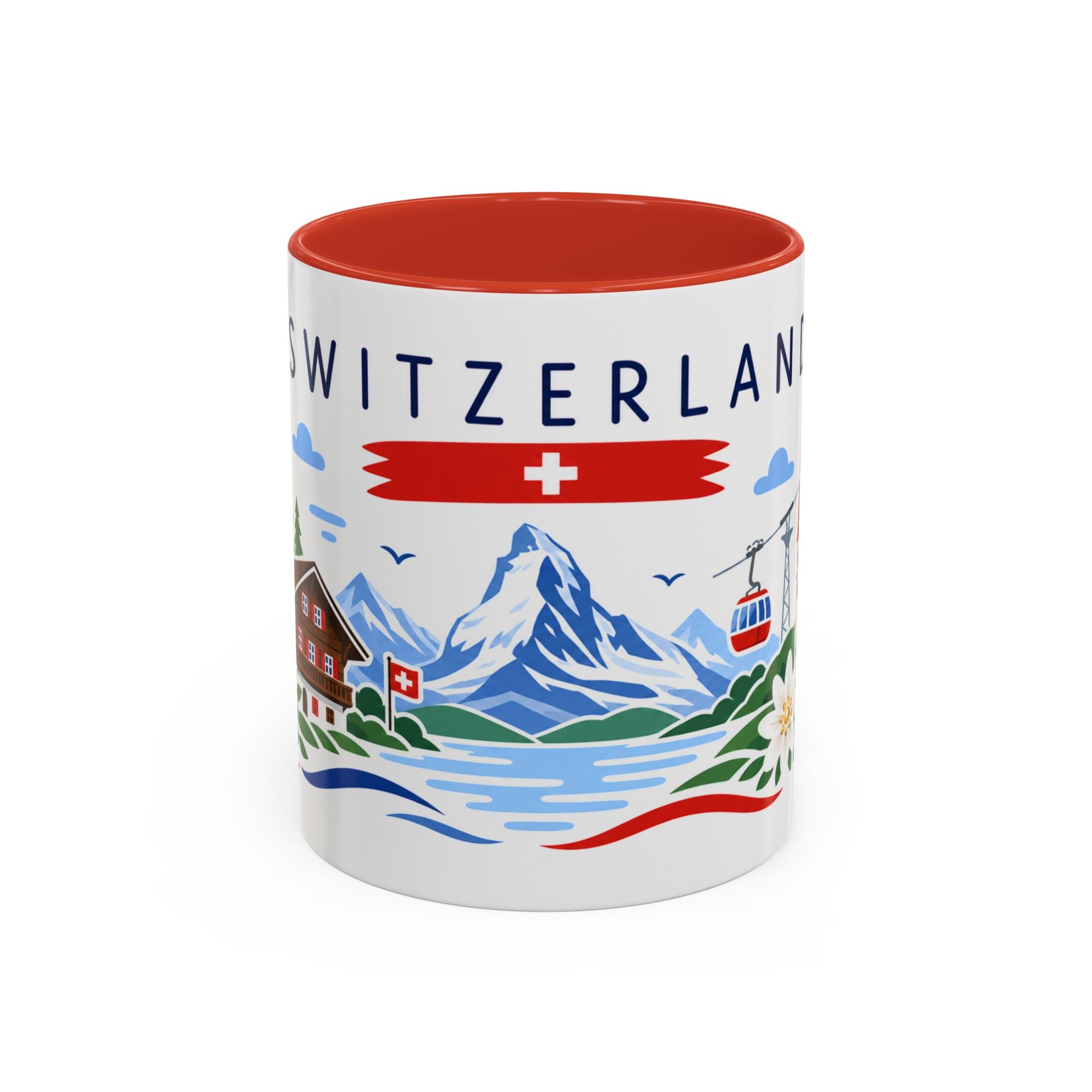 Switzerland Coffee Mug | Travel Souvenir Accent Mug | Country Gift Ceramic Cup 11oz 15oz