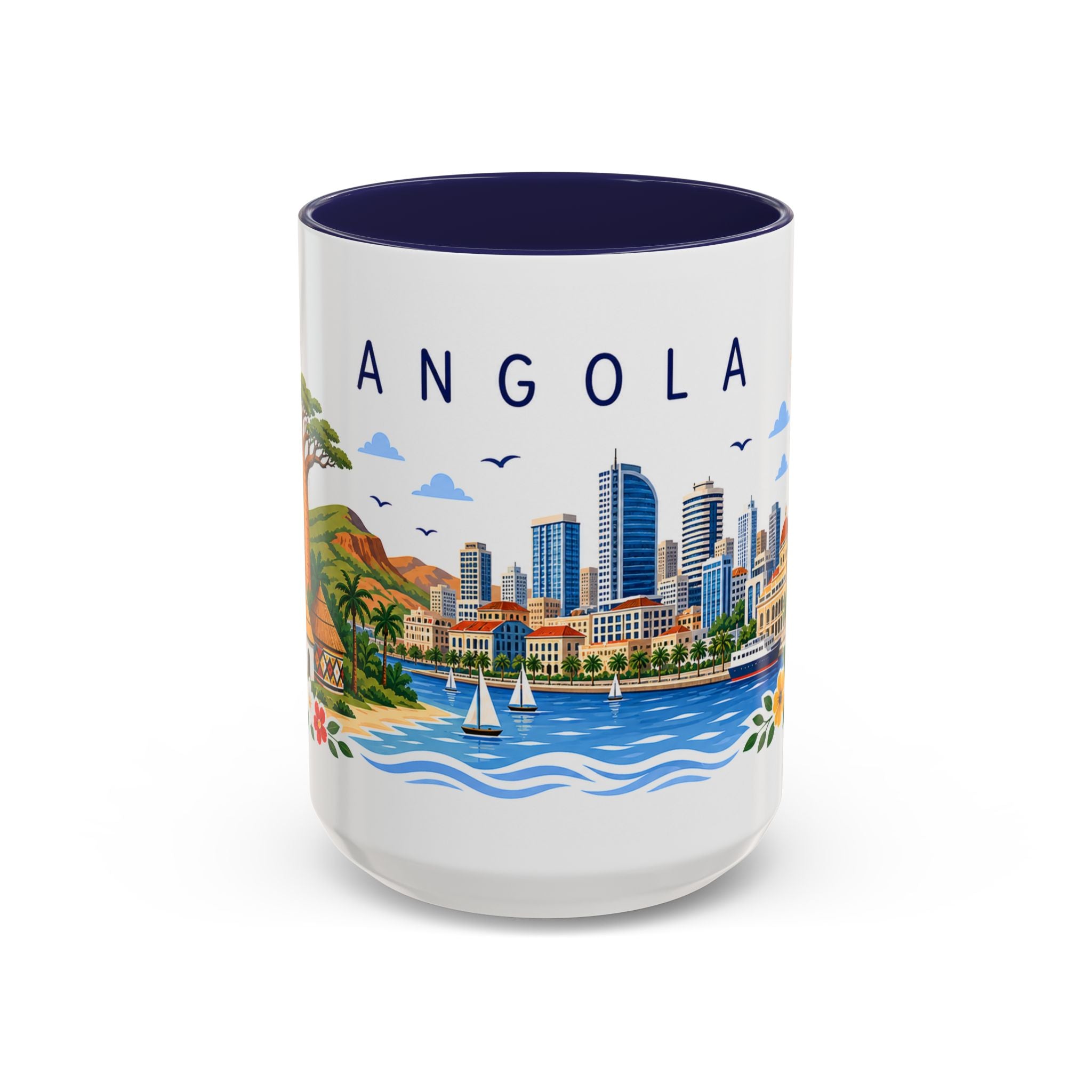 Angola Coffee Mug | Travel Souvenir Accent Mug | Place Gift Ceramic Cup 11oz 15oz