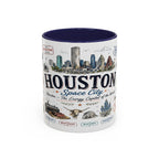 Houston Coffee Mug | Texas Souvenir City Gift | Accent Color Ceramic 11oz 15oz