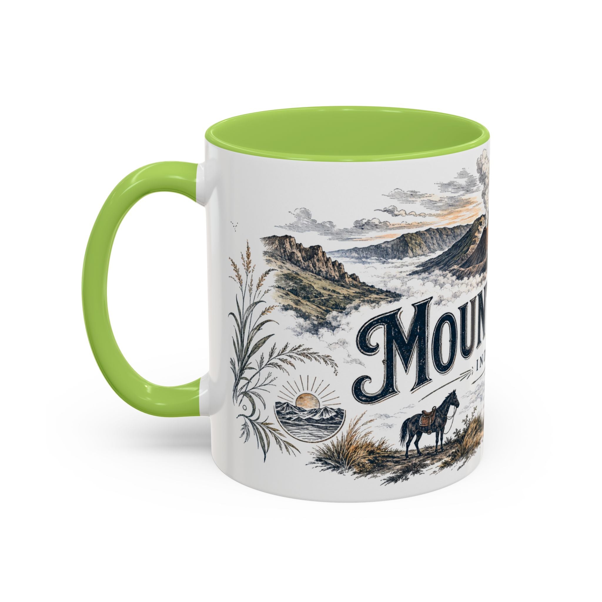 Mount Bromo Mug, Indonesia Travel Souvenir, Bucket List Gift, Accent Ceramic Coffee Mug 11oz 15oz