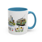 Milwaukee Illustrated Travel Mug | City Souvenir Accent Coffee Mug | 11oz 15oz Ceramic Cup