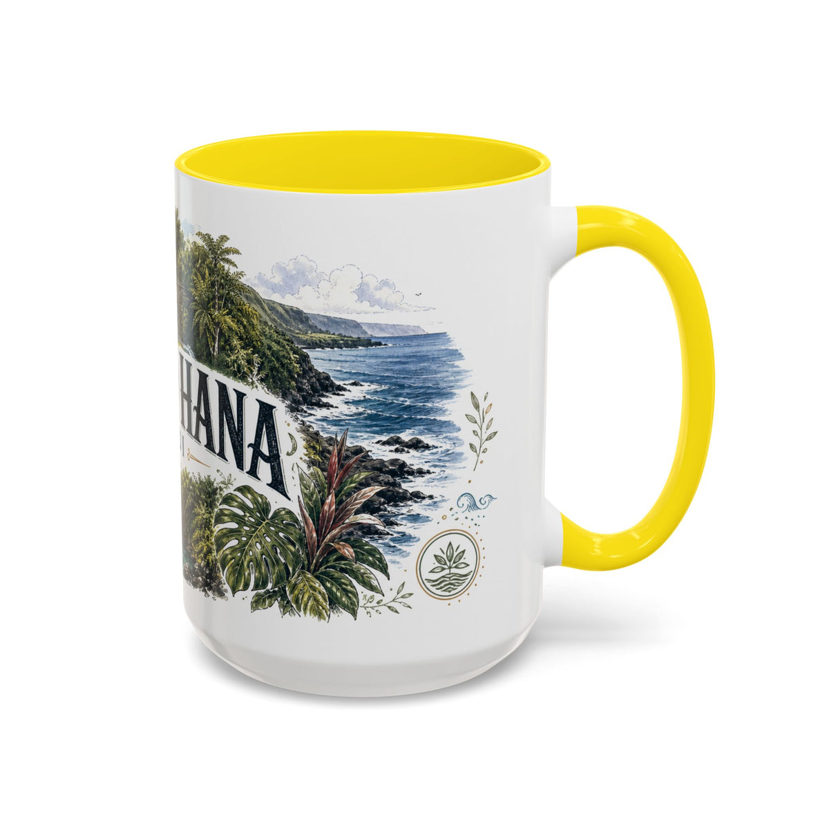 Road to Hana Mug, Maui Travel Souvenir, Bucket List Gift, Accent Ceramic Coffee Mug 11oz 15oz