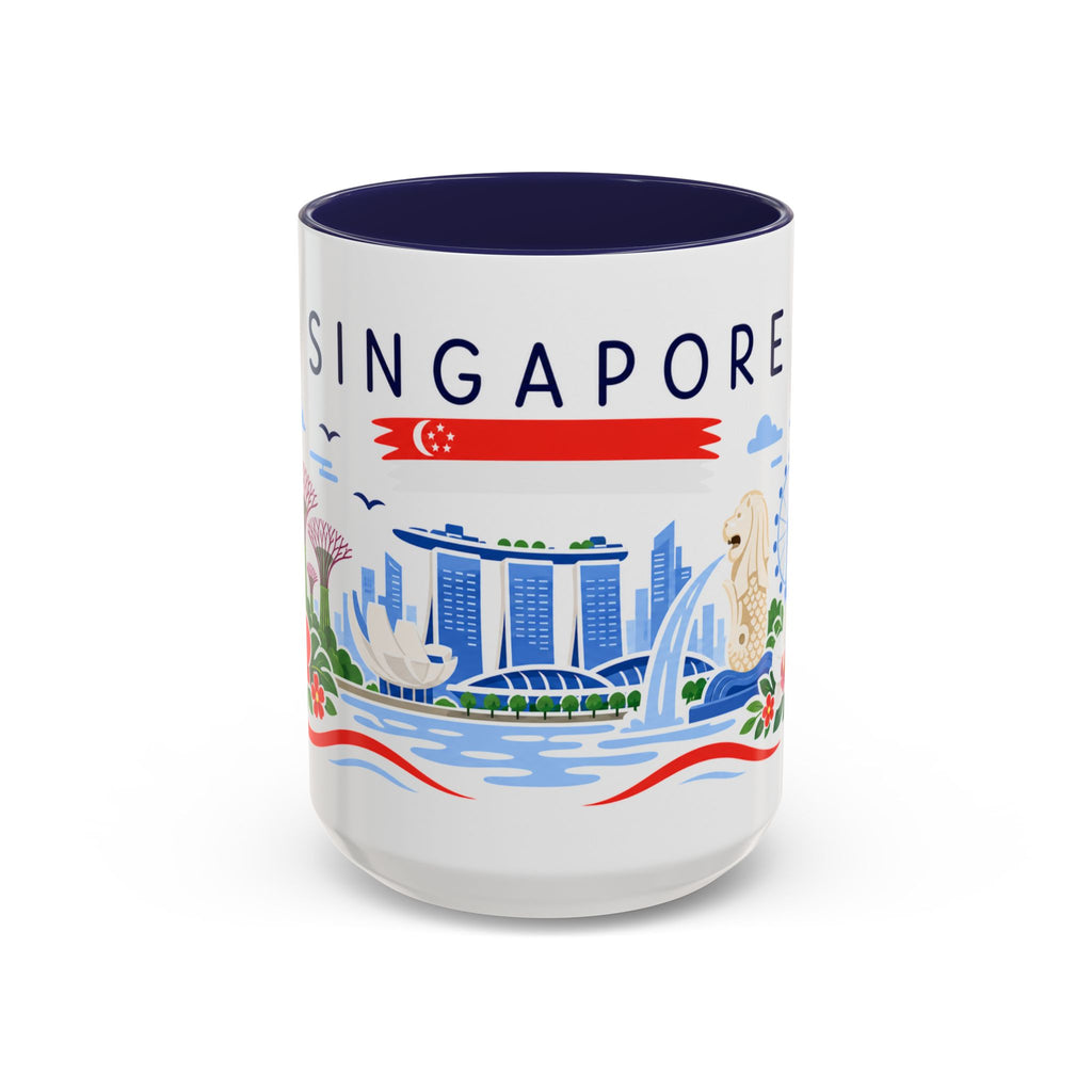 Singapore Coffee Mug | Travel Souvenir Accent Mug | Country Gift Ceramic Cup 11oz 15oz