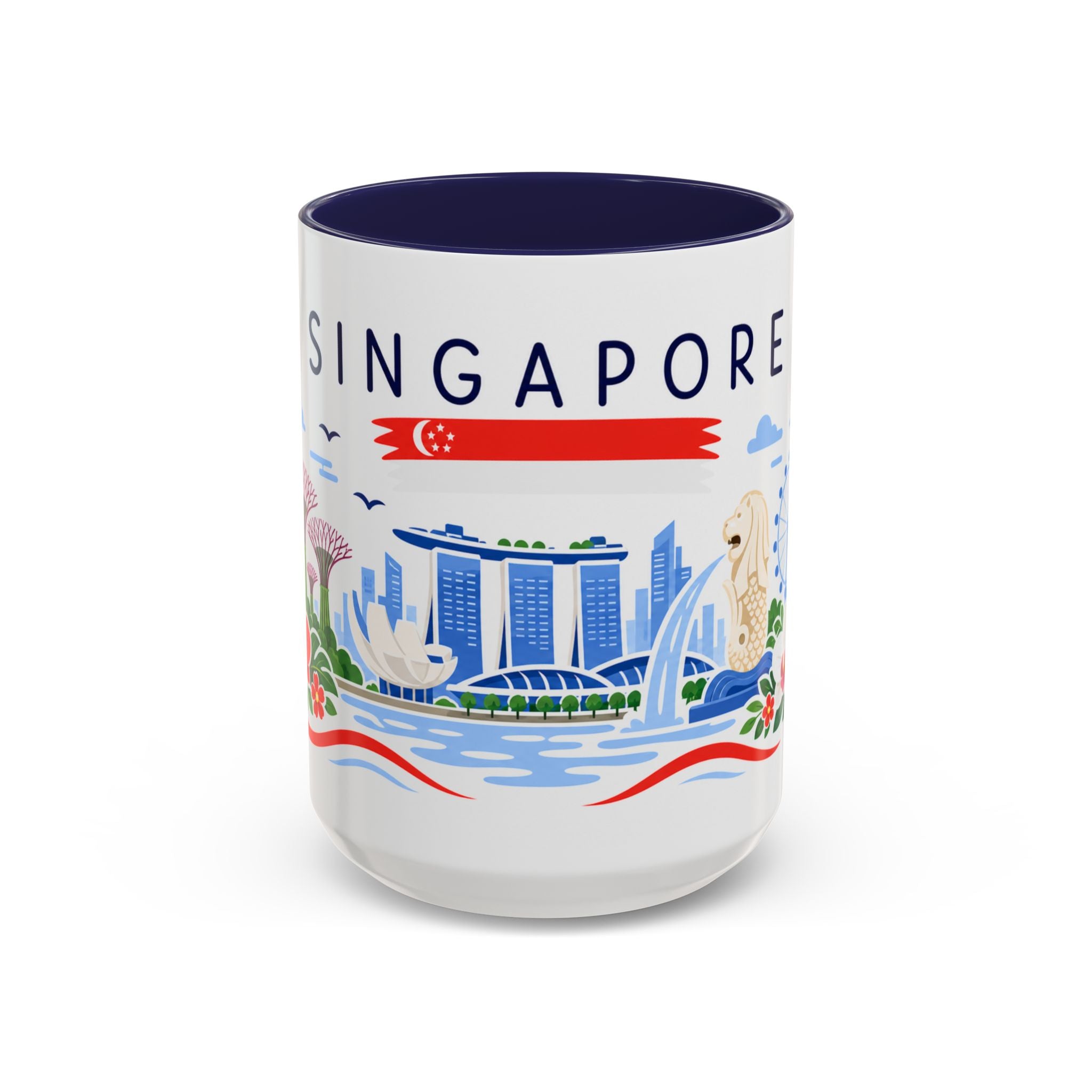 Singapore Coffee Mug | Travel Souvenir Accent Mug | Country Gift Ceramic Cup 11oz 15oz