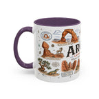 Arches Coffee Mug | National Park Hiking Utah Gift | Accent Color Ceramic 11oz 15oz