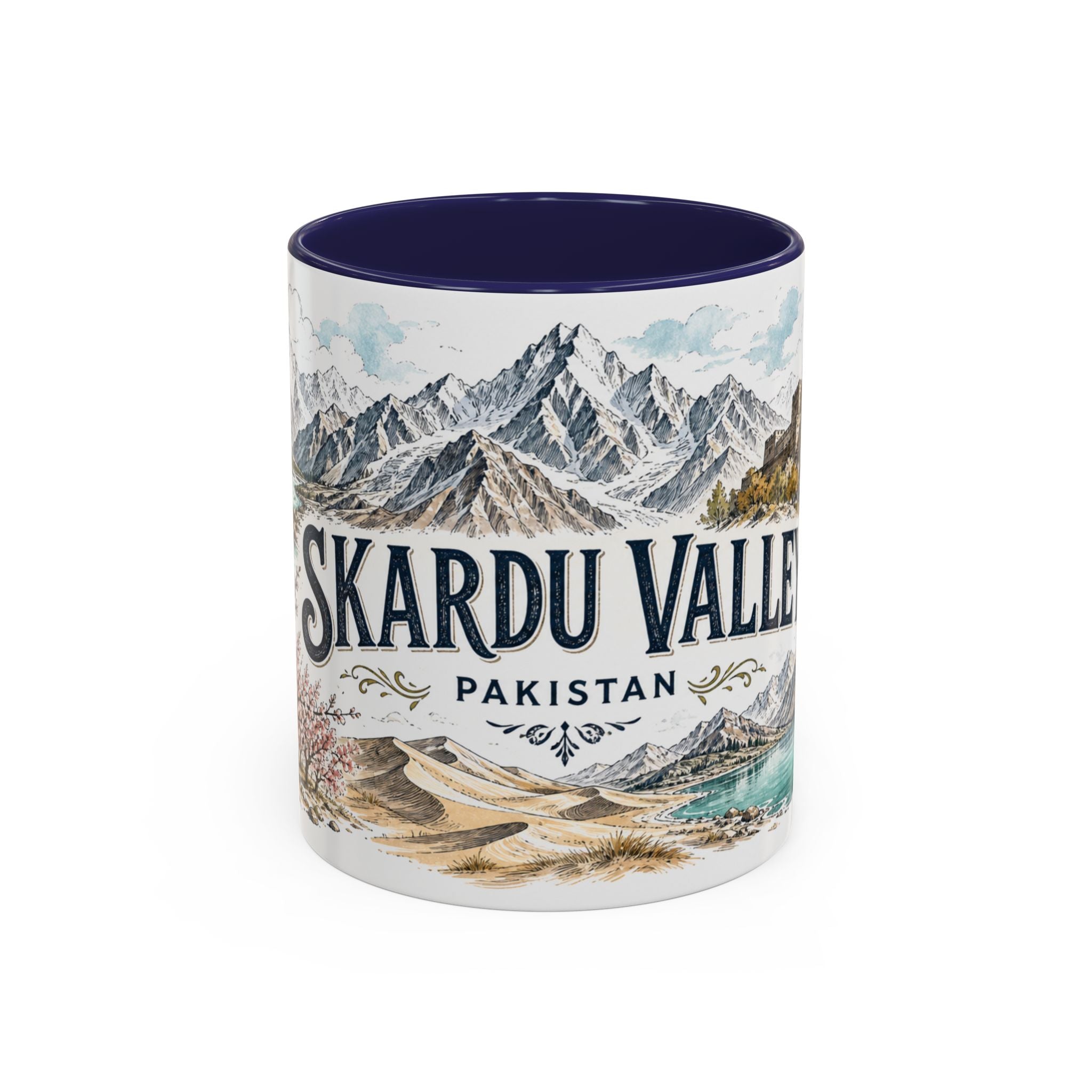 Skardu Valley Mug, Pakistan Travel Souvenir, Bucket List Gift, Accent Ceramic Coffee Mug 11oz 15oz