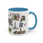 Lahore Coffee Mug | Pakistan Souvenir Travel Gift | Accent Color Ceramic 11oz 15oz