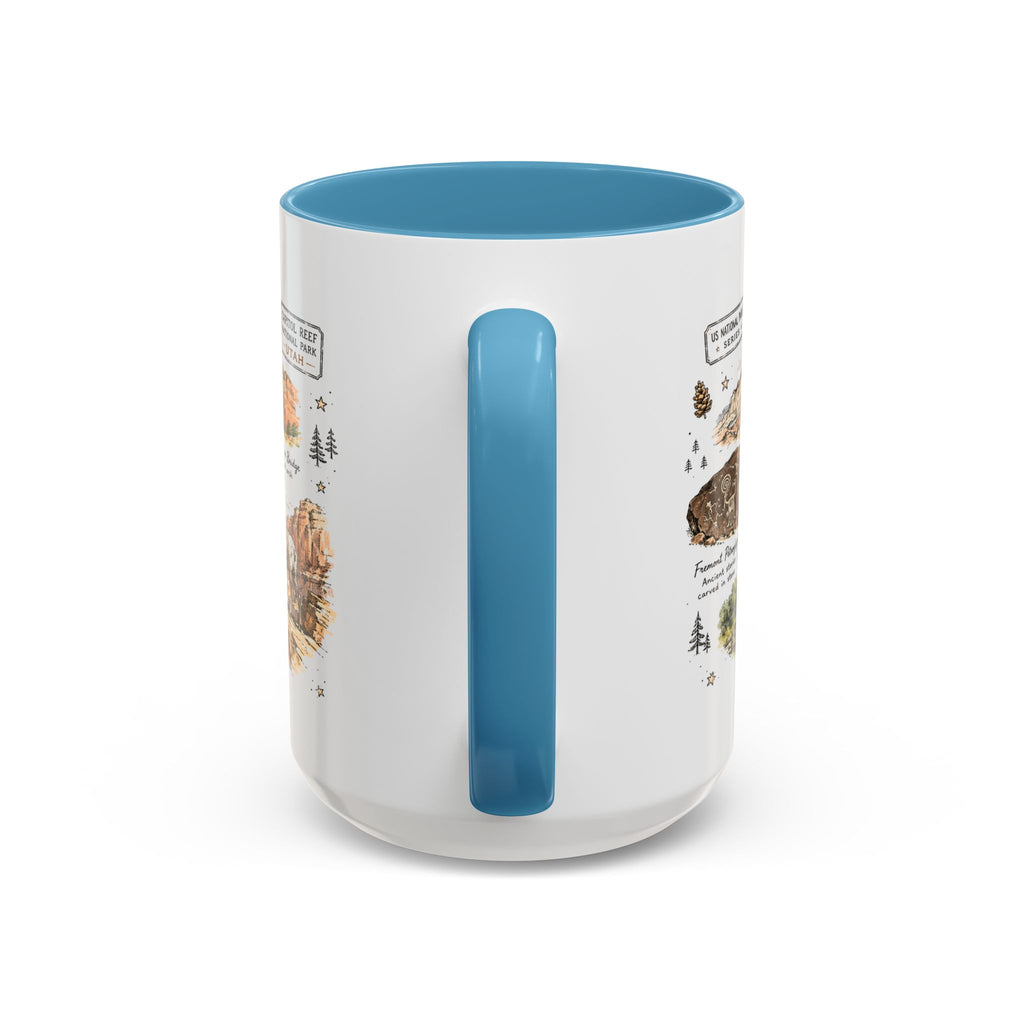 Capitol Reef National Park Coffee Mug | Utah Sandstone Canyon Hiking Gift | Accent Color Ceramic 11oz 15oz