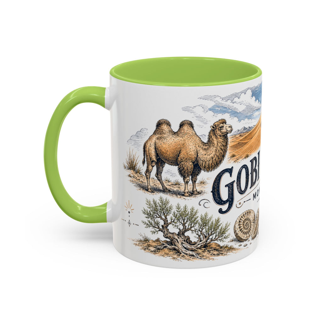 Gobi Desert Mug, Mongolia Travel Souvenir, Bucket List Gift, Accent Ceramic Coffee Mug 11oz 15oz