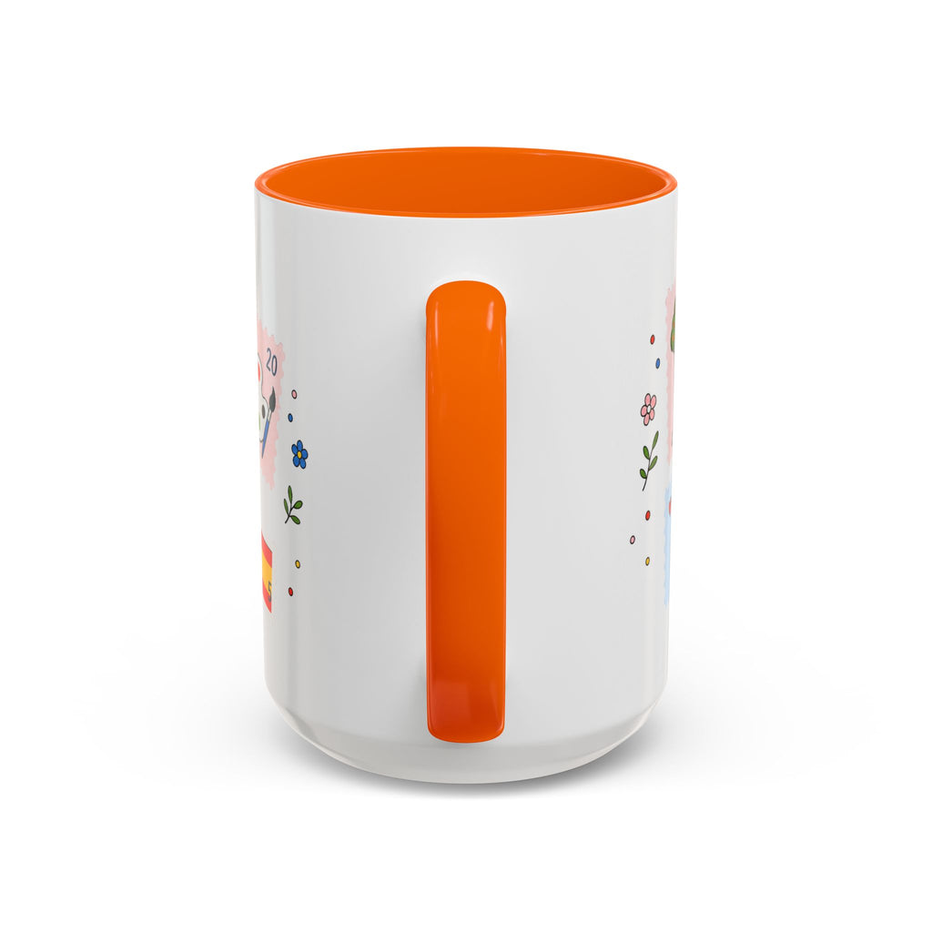 Madrid Coffee Mug | Postage Stamp Collage Mug | Travel Souvenir Accent Cup 11oz 15oz