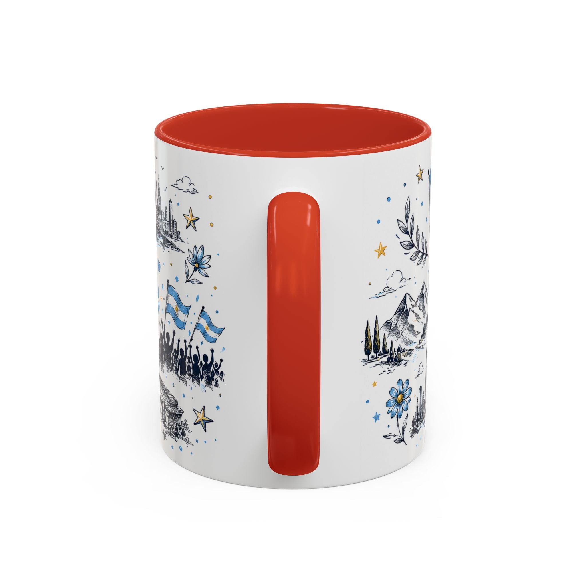 Argentina Soccer Coffee Mug | Soccer Fan Gift | Accent Color Ceramic 11oz 15oz Match Day Cup