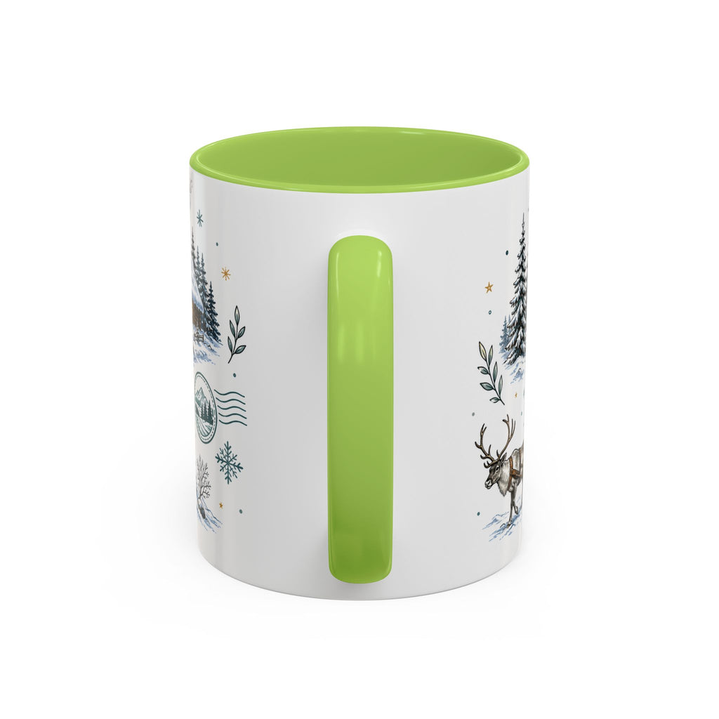 Lapland Coffee Mug | Travel Destination Souvenir Gift | Accent Color Ceramic 11oz 15oz