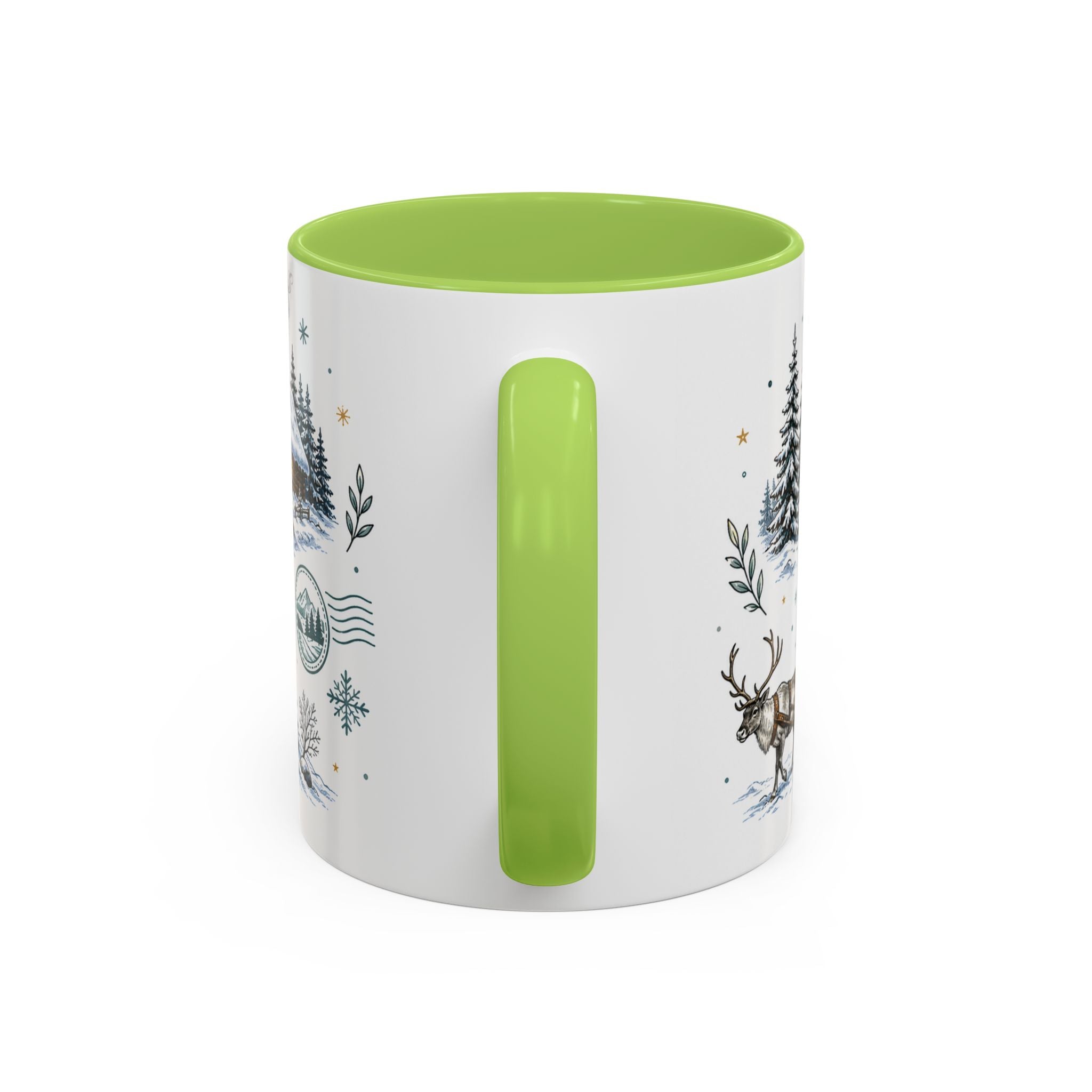 Lapland Coffee Mug | Travel Destination Souvenir Gift | Accent Color Ceramic 11oz 15oz