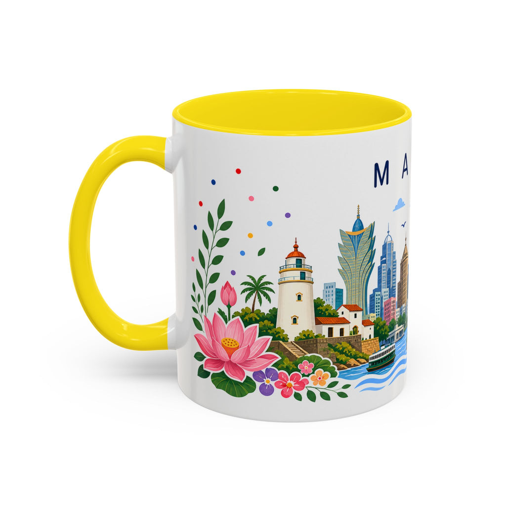 Macau Coffee Mug | Travel Souvenir Accent Mug | Place Gift Ceramic Cup 11oz 15oz