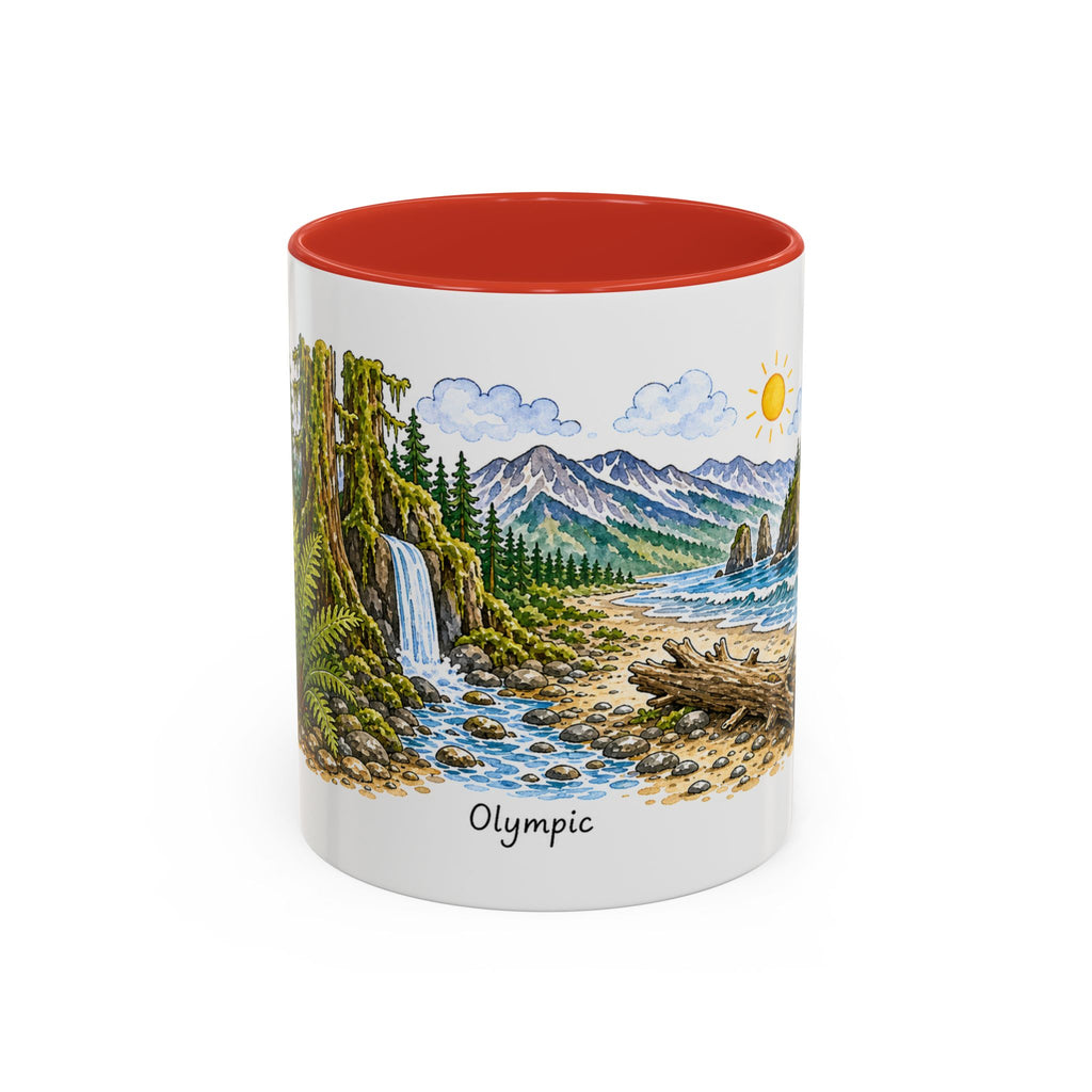 Olympic National Park Mug | US Travel Souvenir Accent Coffee Mug | 11oz 15oz Ceramic Cup
