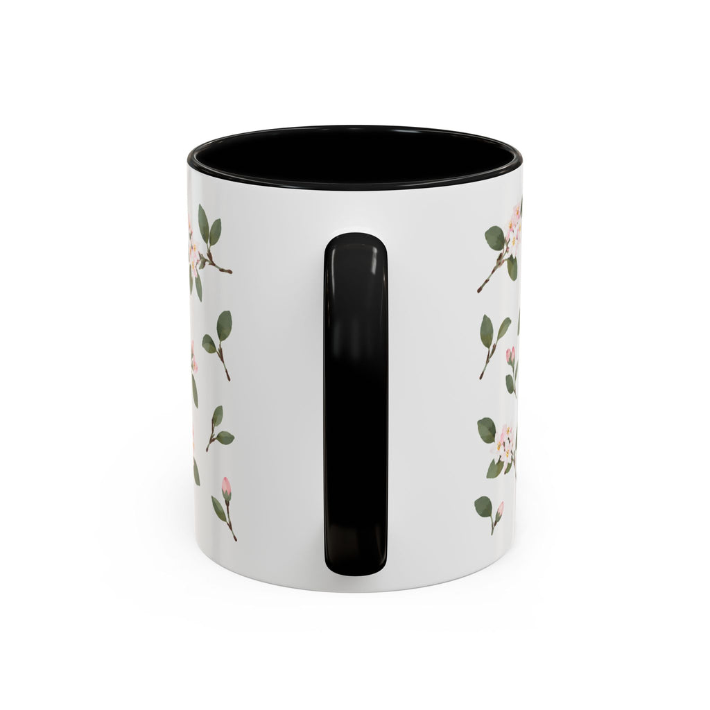 Massachusetts Mayflower Mug, State Flower Floral Coffee Cup, 11oz Botanical Gift