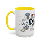 Dallas Coffee Mug | Texas Souvenir City Gift | Accent Color Ceramic 11oz 15oz