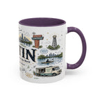 Austin Coffee Mug | Texas Souvenir City Gift | Accent Color Ceramic 11oz 15oz
