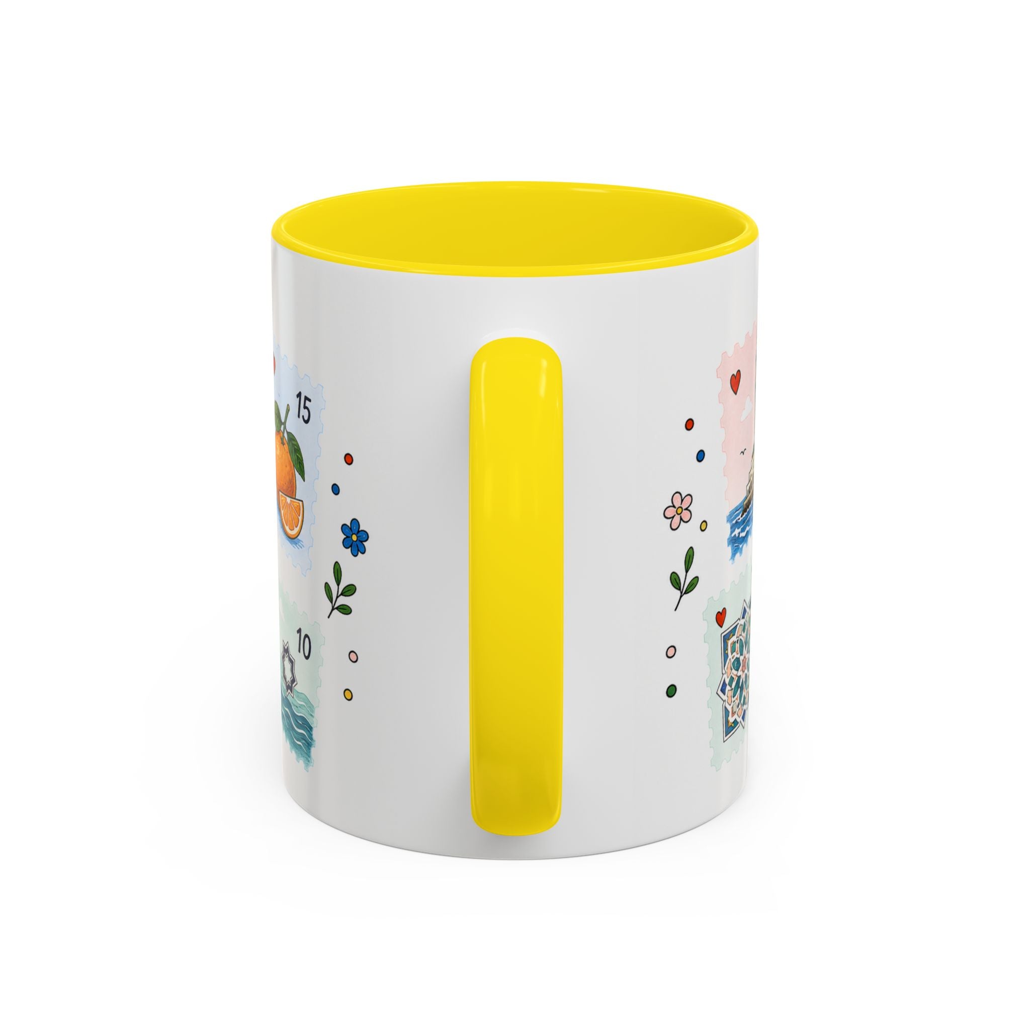 Casablanca Coffee Mug | Postage Stamp Collage Mug | Travel Souvenir Accent Cup 11oz 15oz