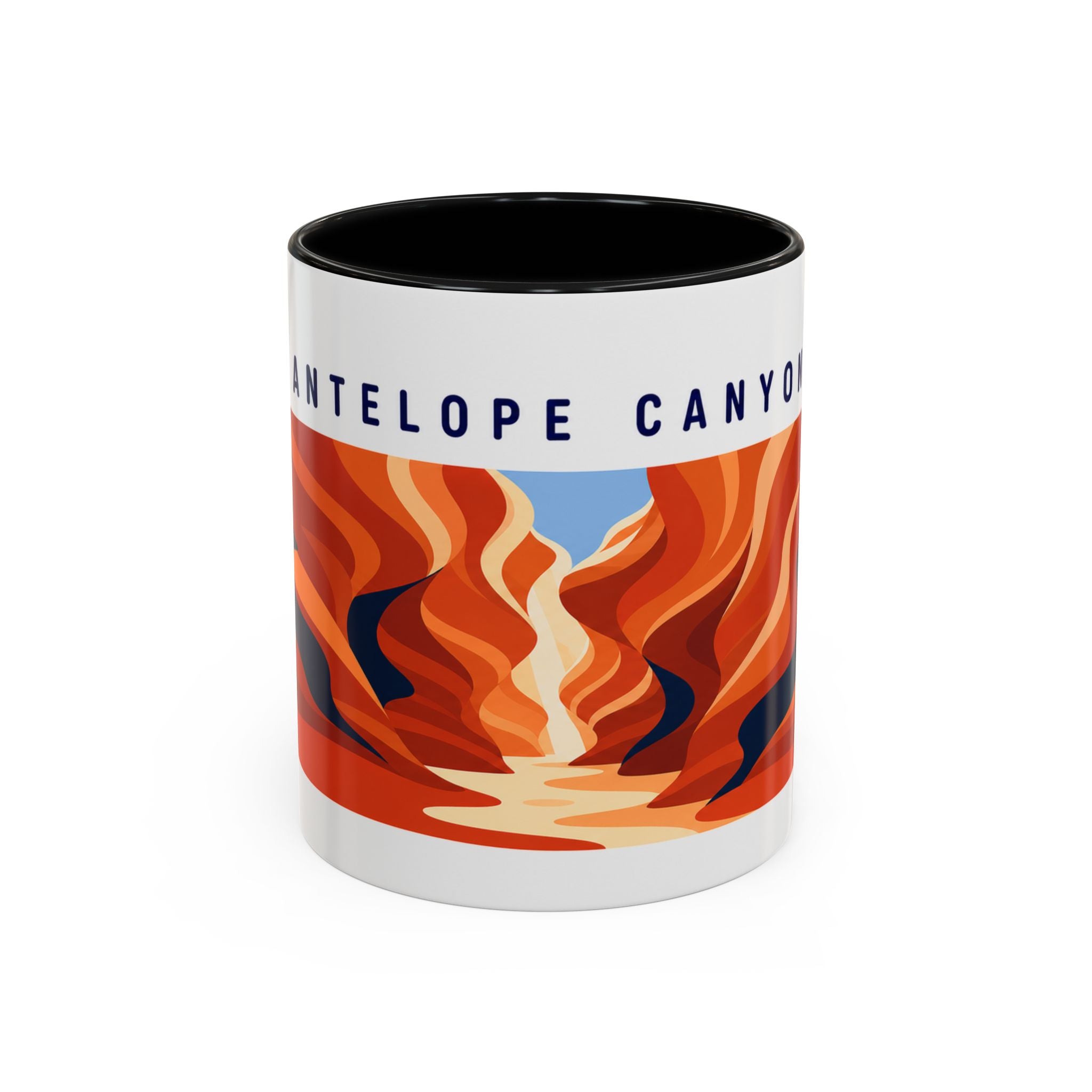 Antelope Canyon Coffee Mug | Travel Destination Souvenir Gift | Accent Color Ceramic 11oz 15oz