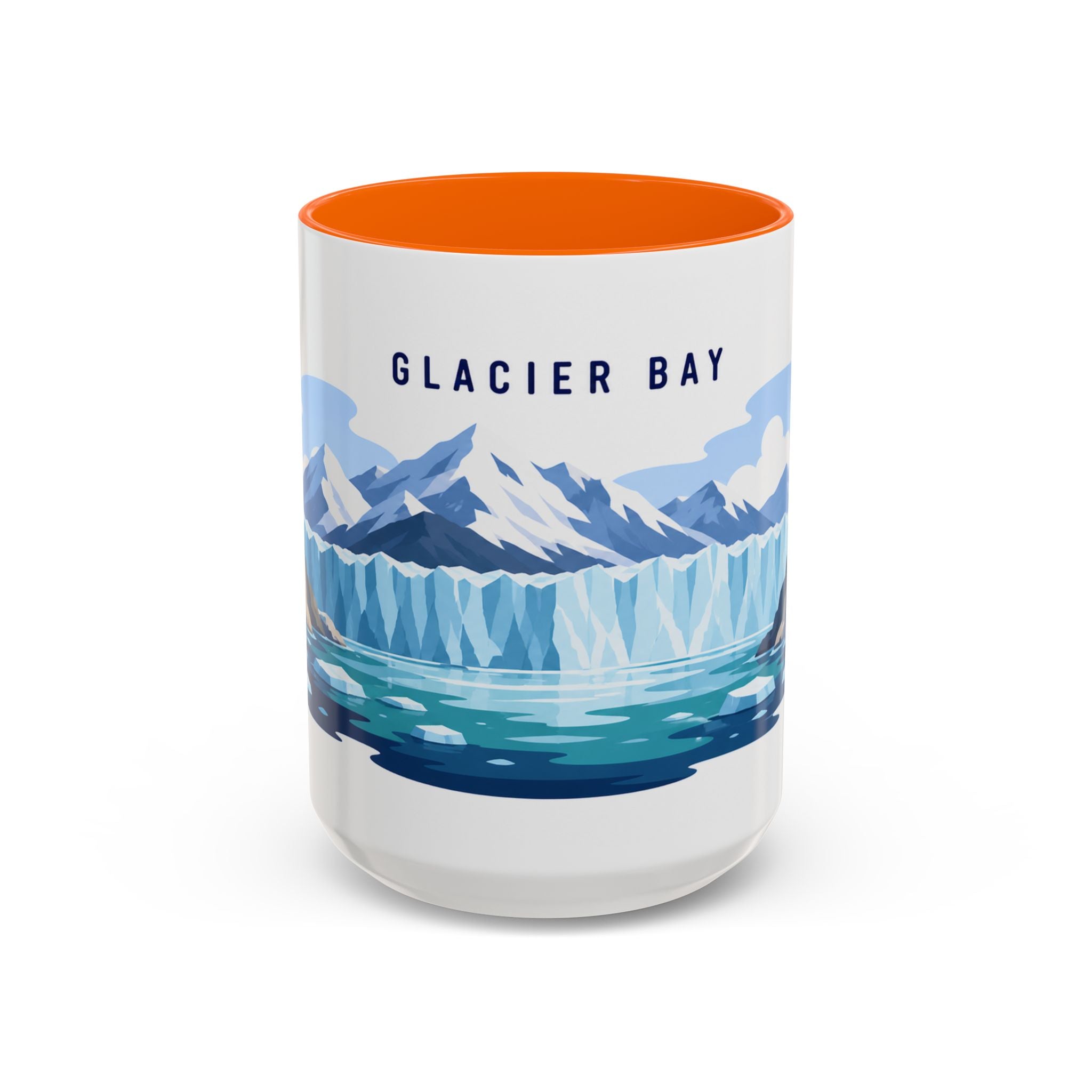 Glacier Bay National Park Coffee Mug | Solid Color Block Park Souvenir | 11oz 15oz Accent Mug