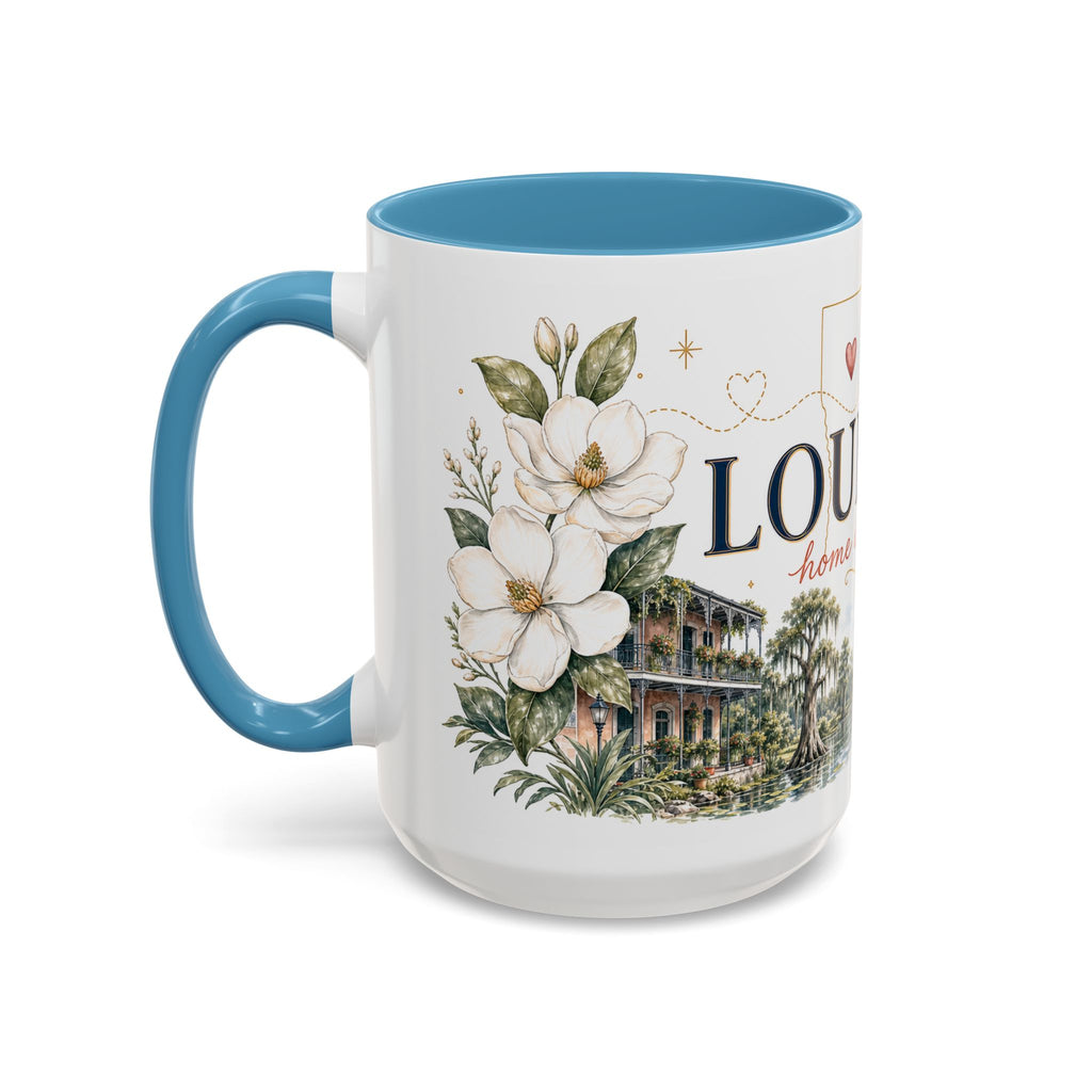 Louisiana Home State Mug | Moving Away Gift | Long Distance Friendship Coffee Cup | 11oz 15oz Accent Mug