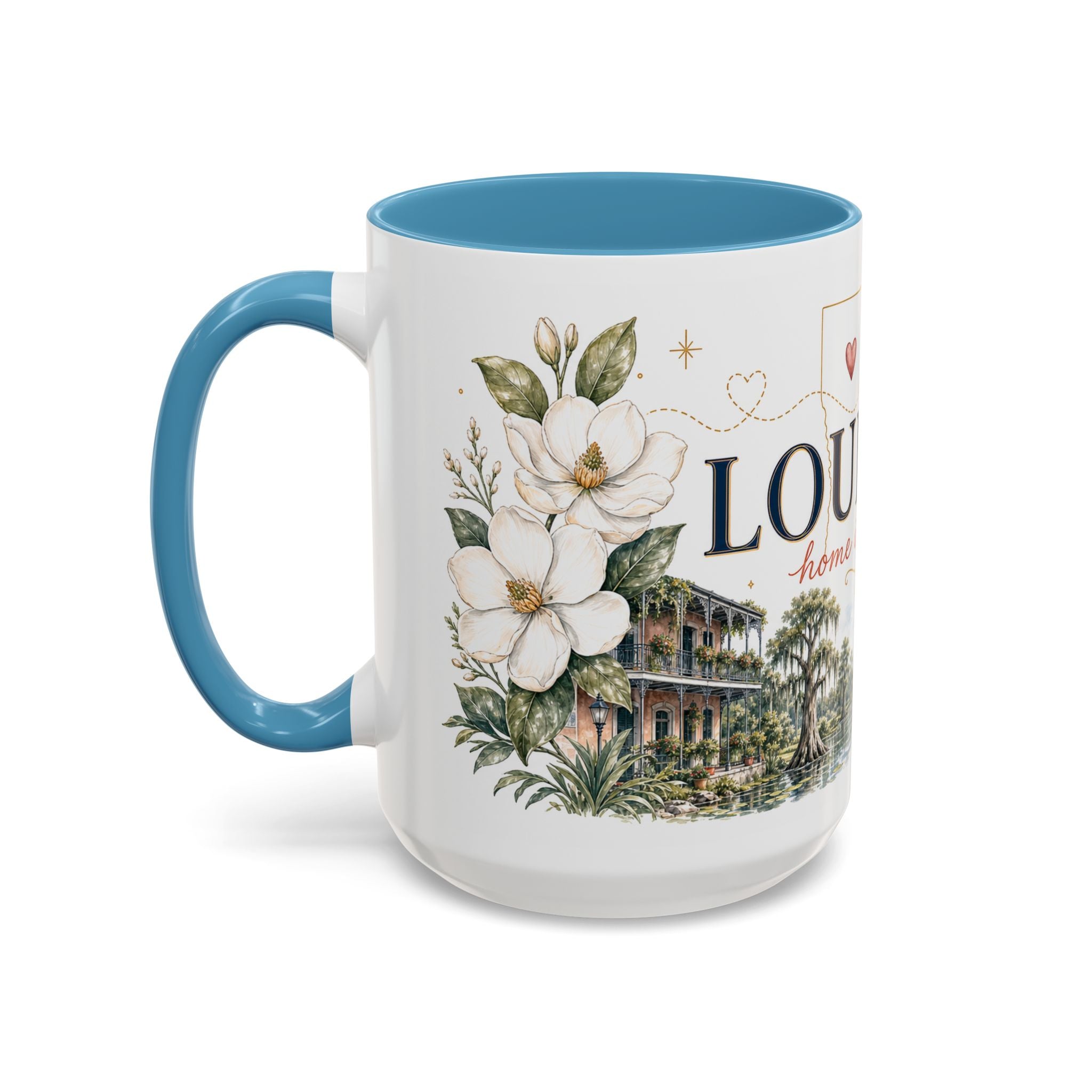 Louisiana Home State Mug | Moving Away Gift | Long Distance Friendship Coffee Cup | 11oz 15oz Accent Mug