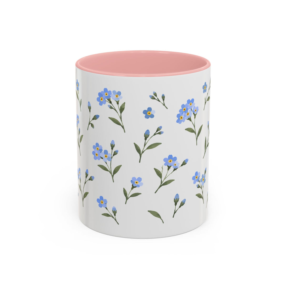 Alaska Forget-me-not Mug, State Flower Floral Coffee Cup, 11oz Botanical Gift