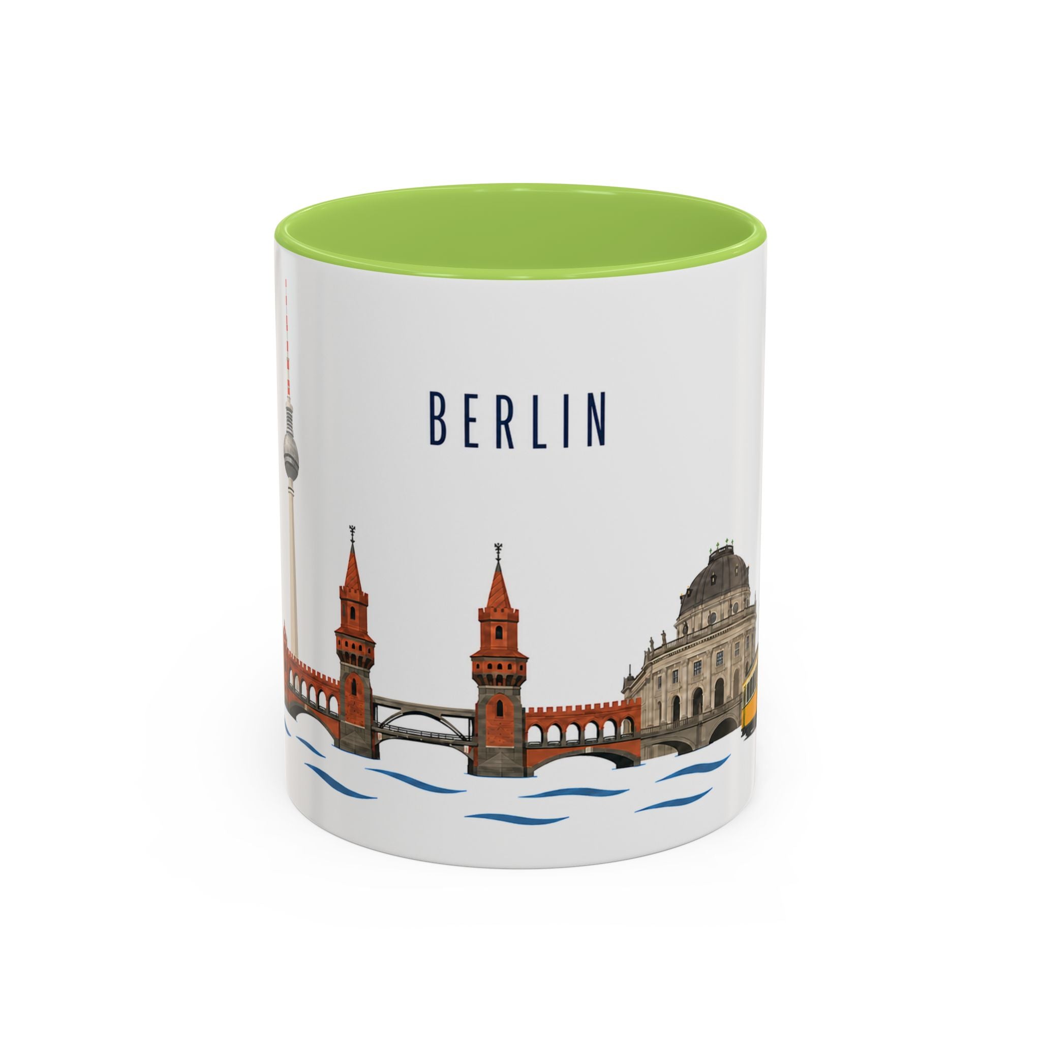 Berlin Coffee Mug | Germany Travel Souvenir | Porcelain Decal City Gift | 11oz 15oz Accent Mug