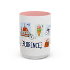Florence Coffee Mug | Postage Stamp Collage Mug | Travel Souvenir Accent Cup 11oz 15oz