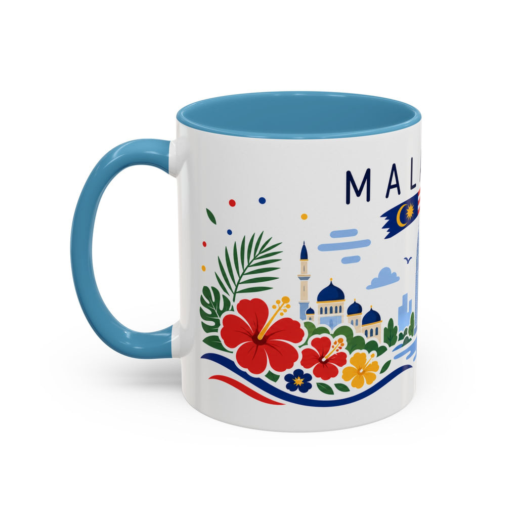 Malaysia Coffee Mug | Travel Souvenir Accent Mug | Country Gift Ceramic Cup 11oz 15oz