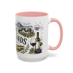 Cape Winelands Coffee Mug | Travel Destination Souvenir Gift | Accent Color Ceramic 11oz 15oz