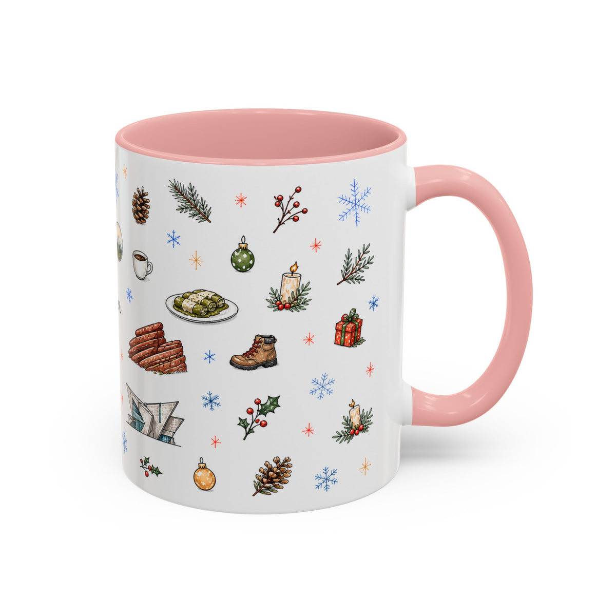 Denver Christmas Mug | Watercolor City Souvenir, Holiday Travel Gift (11oz/15oz)