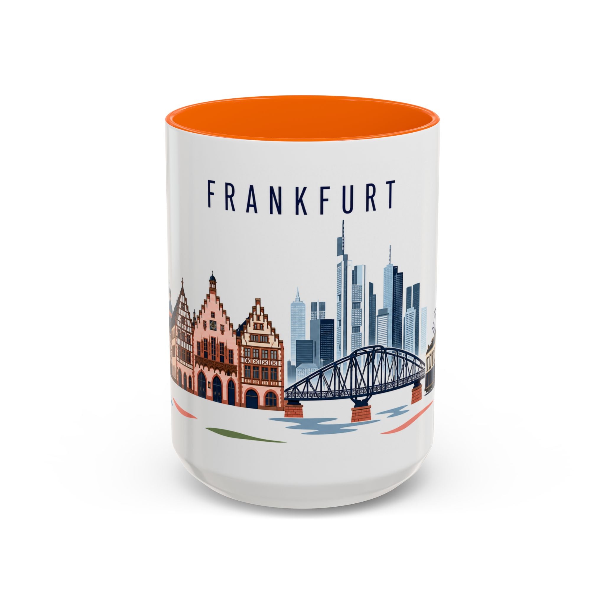Frankfurt Coffee Mug | Germany Travel Souvenir | Porcelain Decal City Gift | 11oz 15oz Accent Mug