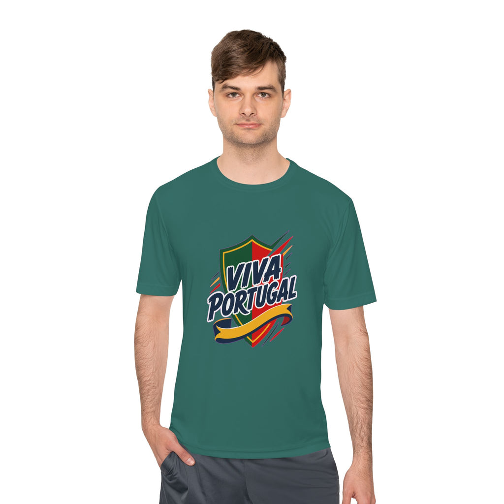 Portugal Soccer T Shirt, Viva Portugal Tee, World Football Fan Shirt, Moisture Wicking Sport Tee