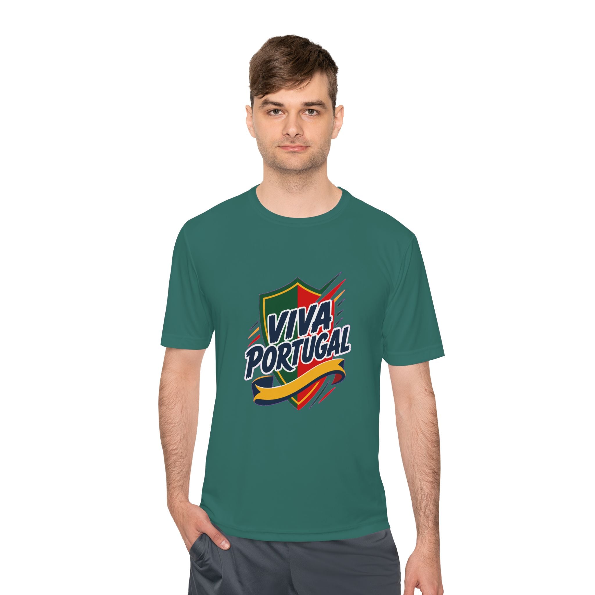 Portugal Soccer T Shirt, Viva Portugal Tee, World Football Fan Shirt, Moisture Wicking Sport Tee