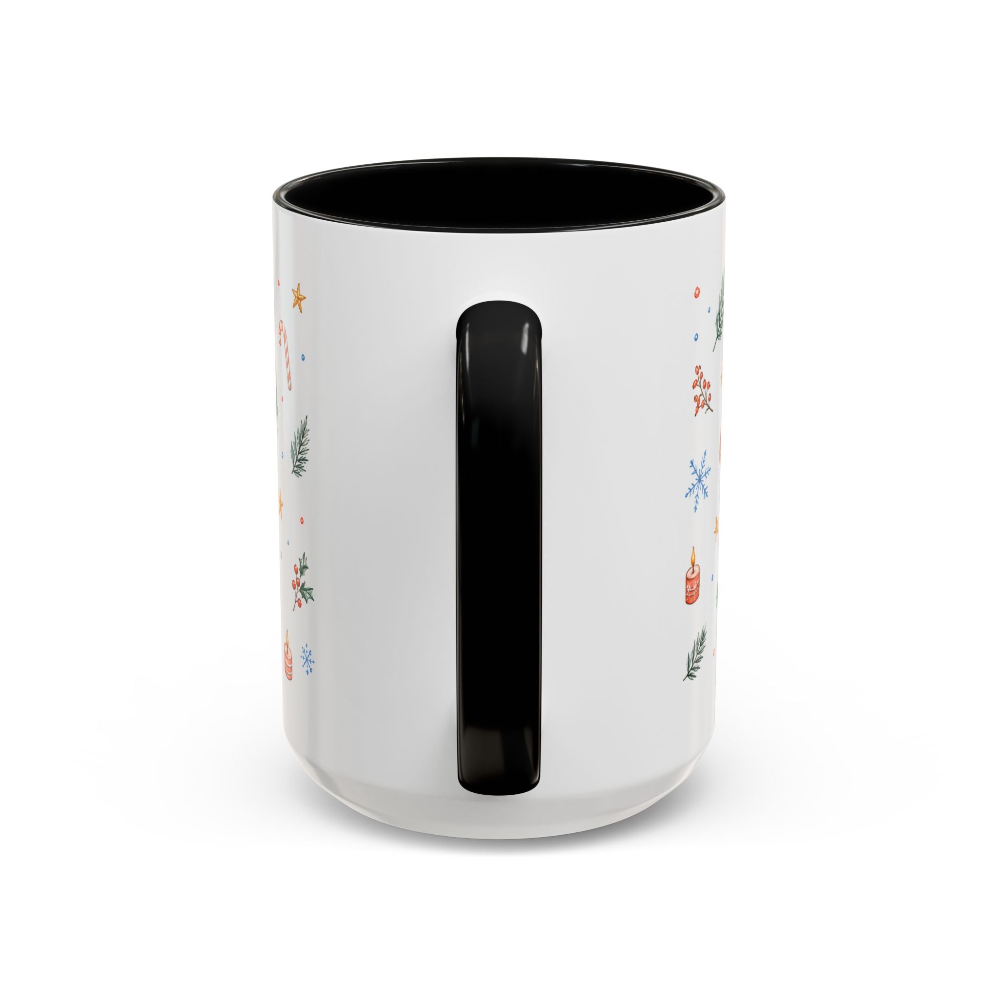 Christmas Mug | Watercolor Tree Gifts Wreath Holiday Cup | Accent Coffee Mug 11oz 15oz