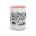 North Cascades National Park Coffee Mug | Washington Alpine Glacier Hiking Gift | Accent Color Ceramic 11oz 15oz