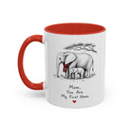 Elephant Mom Coffee Mug | First Home Forever Heart | Mother's Day Gift