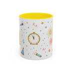 New Year Midnight Mug | Candle Firework Watercolor Party Gift | Accent Cup 11oz 15oz