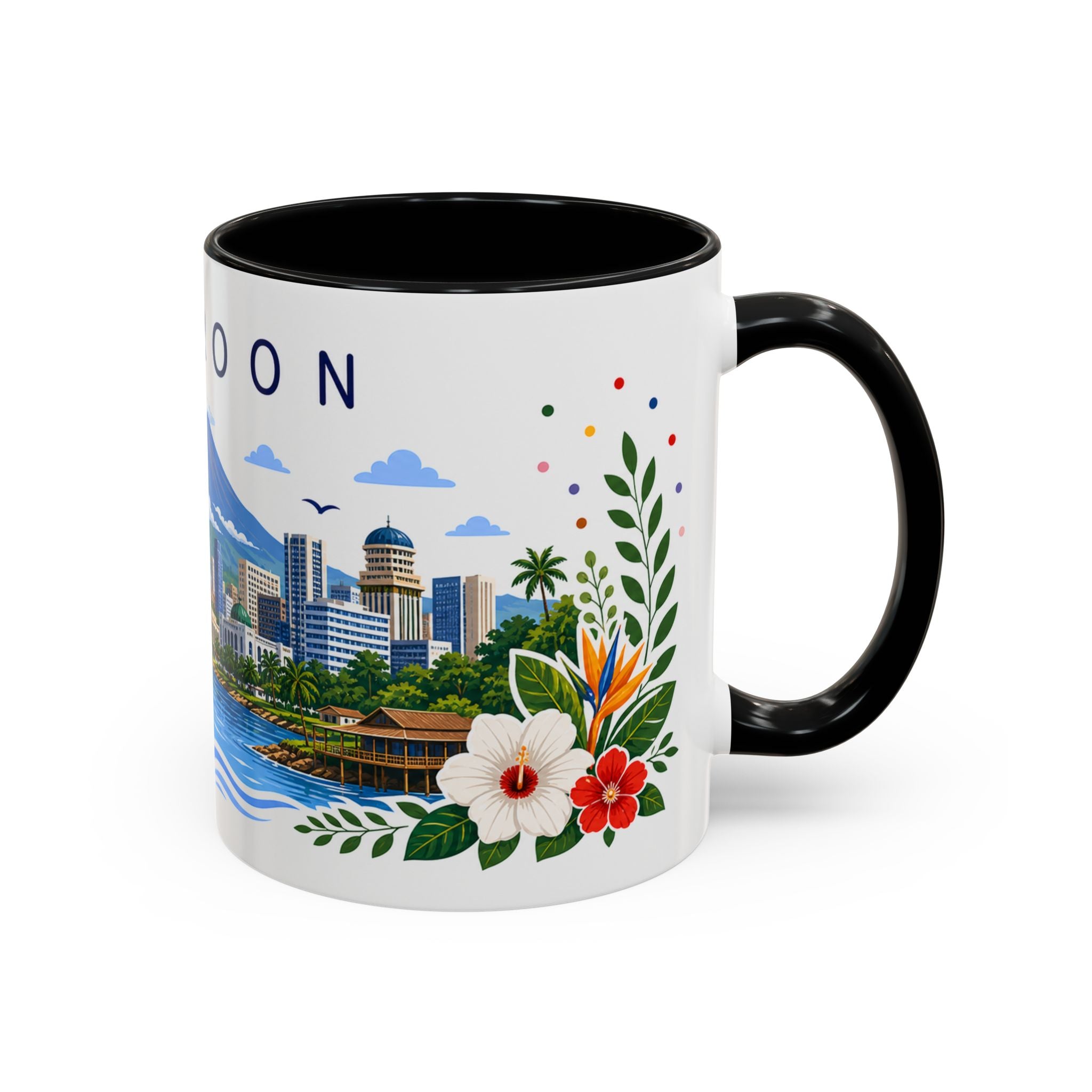 Cameroon Coffee Mug | Travel Souvenir Accent Mug | Place Gift Ceramic Cup 11oz 15oz