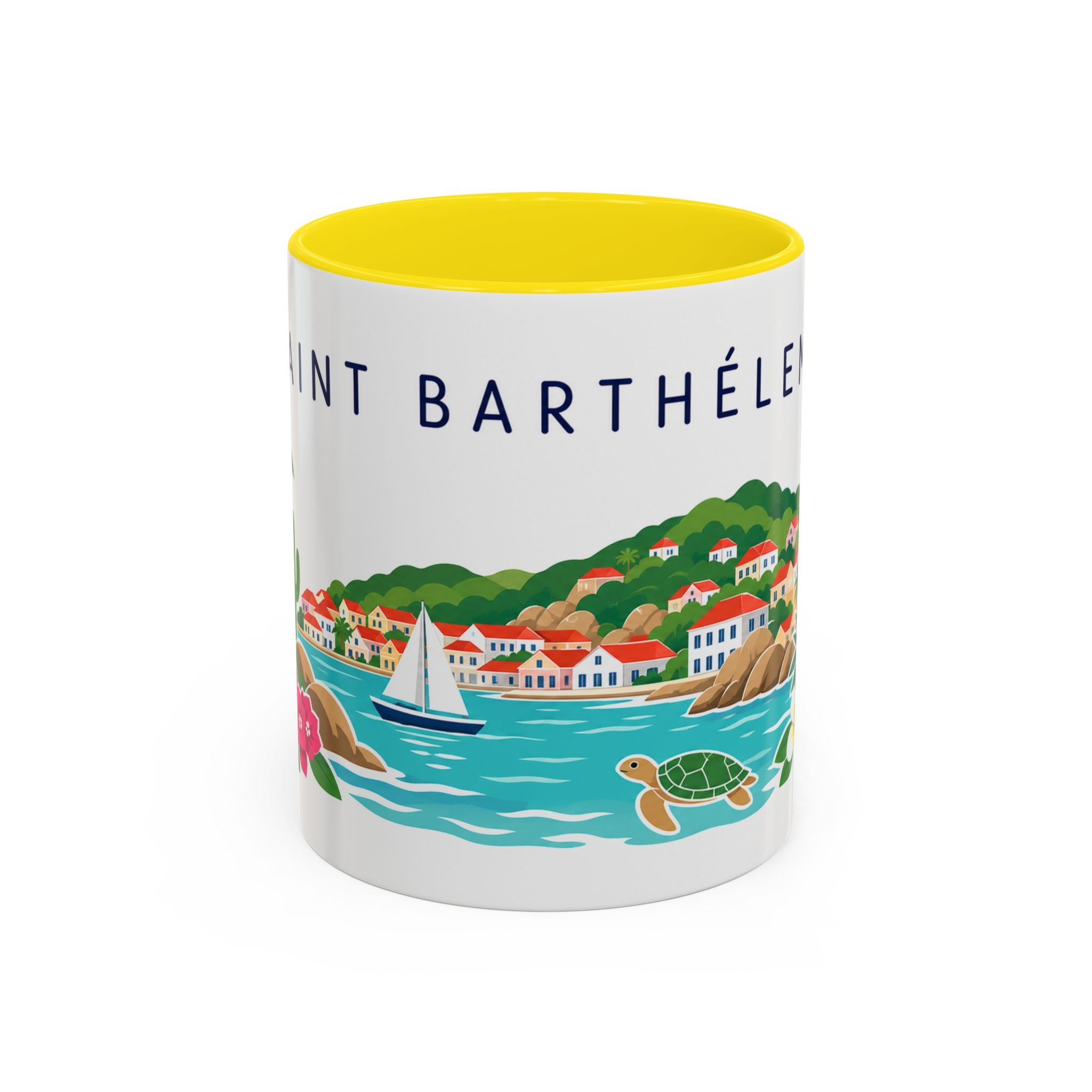 Saint Barthélemy Coffee Mug | Travel Souvenir Accent Mug | Country Gift Ceramic Cup 11oz 15oz