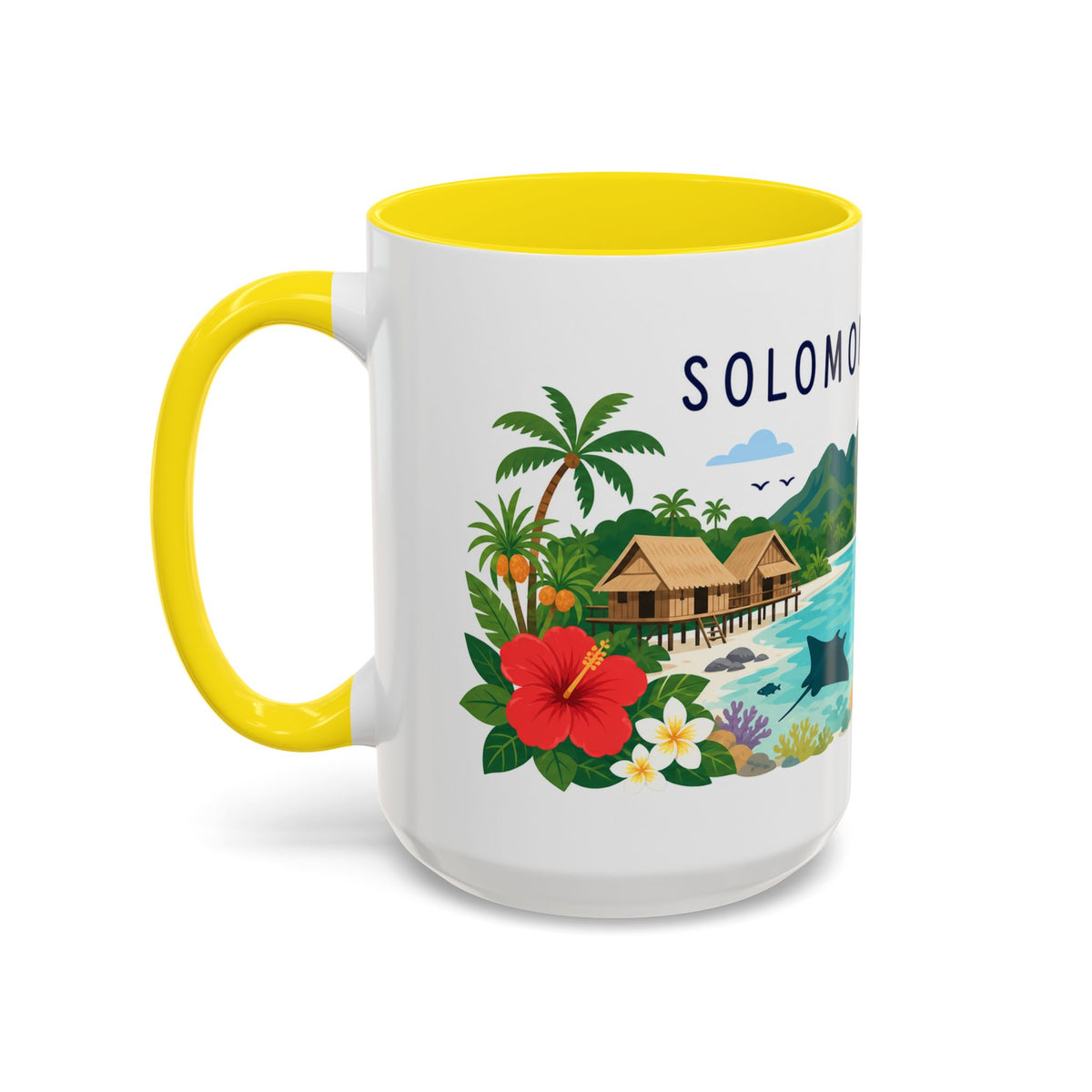 Solomon Islands Coffee Mug | Travel Souvenir Accent Mug | Country Gift Ceramic Cup 11oz 15oz