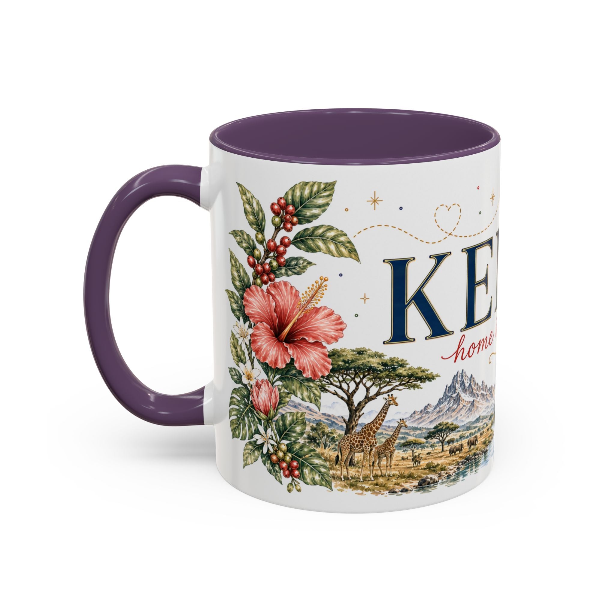 Kenya Home Country Mug | Moving Away Gift | Long Distance Friendship | 11 oz 15 oz Accent Mug