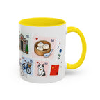 Shanghai Coffee Mug | Postage Stamp Collage Mug | Travel Souvenir Accent Cup 11oz 15oz